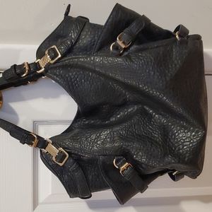 Big Buddha Faux Leather Bag - Black Snakeskin